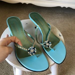 Enzo Agiolini New Blue Gold Embellish Sand